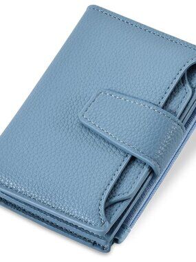 Small Wallet Women RFID Blocking Soft Leather Bifold Compact Card Holder Wallet